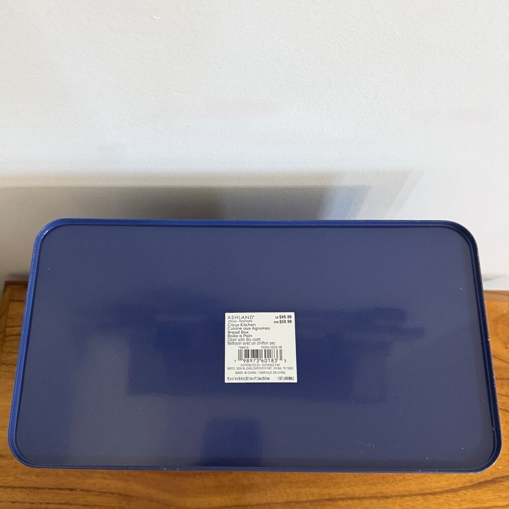 Metal Bread Box by Ashland Blue Kitchen Storage Decor - Picture 8 of 9